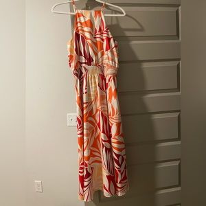 Ann Taylor printed halter dress